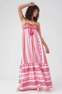 V-Weaving Artisan-Made Robe d'été pour femmes Summer Wear V Weaving Long Strap Dress for Women - Product Image 5