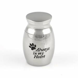 Mini urna de cremación de Metal con tema plateado, urna simbólica europea para bebé, los mejores productos funerarios, suministros al por mayor, precio razonable para - Product Image 1
