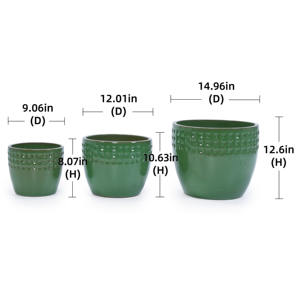 Envío Gratis, Stock en EE. UU., Envío Rápido en 3 Días, Juego de 3 Macetas de Cerámica con Diseño Moderno y Versátil, Hechas a Mano para Interiores y Exteriores - Product Image 5