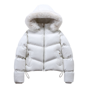 Abrigos de invierno para mujer con logotipo personalizado OEM, chaqueta acolchada de piel sintética con burbujas, chaquetas acolchadas cortas personalizadas para mujer - Product Image 3