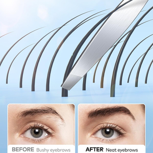 แหนบถอนขนคิ้วปลายเฉียง ผลิตจากเหล็กกล้าขัดเงาแบบขายส่ง สำหรับเครื่องมือแต่งหน้าเพื่อความงาม - Product Image 2