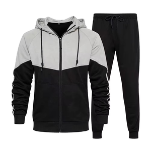 Survêtement pour homme 100% coton à capuche et survêtement ensemble coton Polyester Logo personnalisé unisexe pull à capuche ensemble lavage à l'acide survêtements - Product Image 3