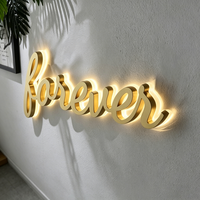 Fabricant de lettres en acier inoxydable 3D personnalisées avec rétroéclairage LED et logo en acrylique