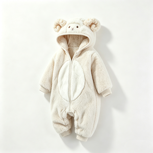 Mono de lana de oveja personalizado para bebé, pelele con capucha de lana de cordero, disfraz de oveja para recién nacido. - Product Image 1