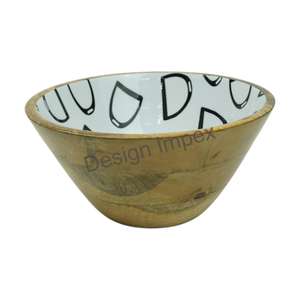 Cuenco ondulado decorativo, cuencos personalizados de madera de alto esmalte, plato para servir de alto esmalte impreso personalizado, cuencos para galletas de frutas y nueces 2025 - Product Image 1