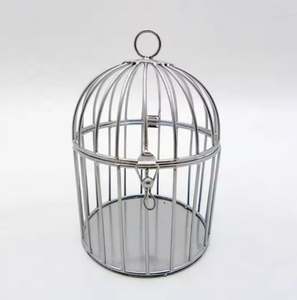 Designer de luxe magnifique suspendu fer couleur argent Birdcages - Product Image 1
