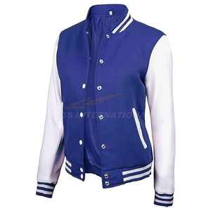 OEM Women Cropped Varsity Bomber <b>Jacket</b> Winter Wool Body Leather <b>Sleeve</b> Letterman <b>Jackets</b> Factory Direct Wholesale Supplier - Product Image 1