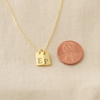 Chaîne de câble bijoux personnalisé en acier inoxydable minimaliste minuscule collier à breloques délicat 18k barre d'or graver nom initial collier