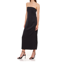 Nouvelle Arrivée 2025 – Robe Longue Plissée en Satin Tissé Naturel pour Femme, Qualité Supérieure, Sexy, Fermeture Éclair au Dos, Motif Uni, Sans Manches