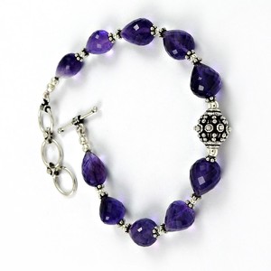 Trendy Design Women <b>Bracelet</b> Natural Purple <b>Amethyst</b> Gemstone 925 Sterling Silver Fine Jewelry Wholesale Factory Price Suppliers - Product Image 4