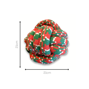 Jouets à mâcher pour animaux de compagnie en forme de balle géante de Noël pour jouer et s'amuser - Product Image 4