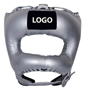 Protectores de cabeza de boxeo de entrenamiento profesional Unisex, protección de cabeza de artes marciales de cuero PU de alta calidad, cascos de boxeo con logotipo personalizado - Product Image 1