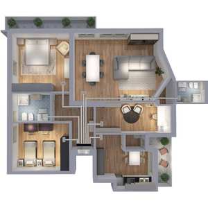 Plénum en mousse de polyuréthane à 7 zones avec 7 raccords et colliers en aluminium de 150 mm – Pièces de climatisation - Product Image 2