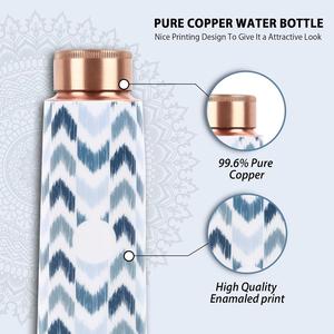 Botella de cobre impresa personalizada de alta calidad hecha de cobre puro 100% de alta calidad para una mejor salud a granel para la exportación - Product Image 5