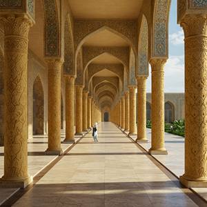 Arquitectura Tradicional Islámica Hecha a Mano en Mármol Blanco, Impermeable y Duradera, para Mezquitas, Mazar, Cúpulas, Arcos y Pilares con Tallados Islámicos - Product Image 2