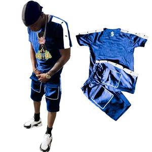 Summer <b>Men</b> <b>Shorts</b> Sets Custom Stripe Sweatsuit Joggers 2 Piece Sets Casual Jogging Suits 3m Reflective Tracksuits for <b>Men</b> - Product Image 4