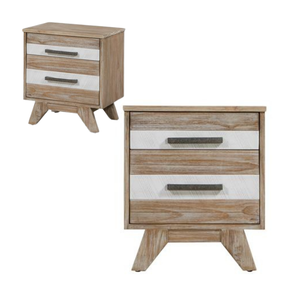 Modern Pine Wood 2 <b>Drawer</b> Bedside <b>Table</b> Nightstand Cabinet <b>With</b> Storage For Bedroom Furniture Home Decor Supplier - Product Image 6