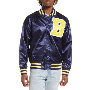 Vestes d'hiver pour hommes Veste en satin style High Street pour hommes avec décoration brodée Service OEM disponible - Product Image 2