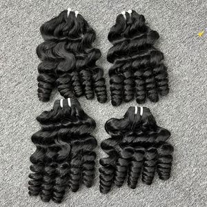 Extensiones de cabello virgen 100% de alta calidad, venta al por mayor, trama hinchable, rizado, gran Stock, Color claro, cabello crudo vietnamita - Product Image 3