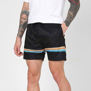 Short de basket-ball en maille de polyester de haute qualité pour hommes, short de course à pied, de fitness, en maille respirante et évacuant la transpiration - Product Image 5