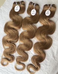 Extensiones de cabello humano ondulado para mujer, mechones de pelo ondulado virgen malayo 100% sin procesar, Color virgen peruano n. ° 14 - Product Image 4