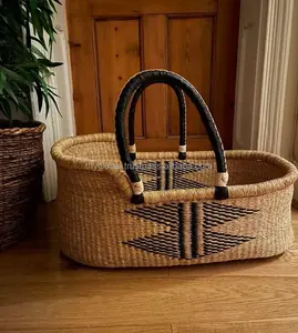 Panier à langer Offre Spéciale Seagrass pour bébé Elégant Seagrass New Baby Garbage Bin for Use in Garage - Product Image 3