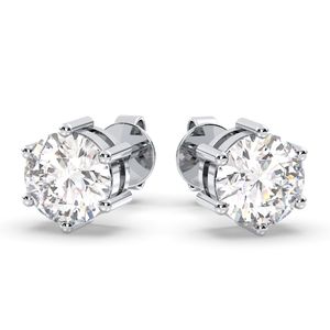 REYES, nuevo diseño, pendientes de oro macizo de 14 quilates con moissanita y cierre de rosca para mujer, regalos clásicos de boda y compromiso, joyería fina - Product Image 4