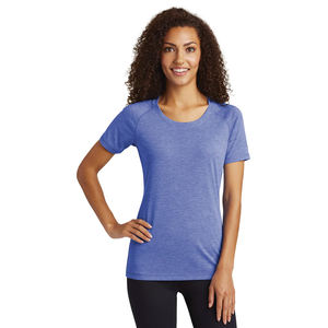 Sport-Tek Ladies LST400 PosiCharge Tri-Blend Wicking Scoop Neck Raglan Tee Camisetas - Product Image 2