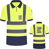 Polo de sécurité haute visibilité réfléchissant pour homme, jaune, manches courtes, uniforme de travail toutes saisons, usage de garde, autres matériaux