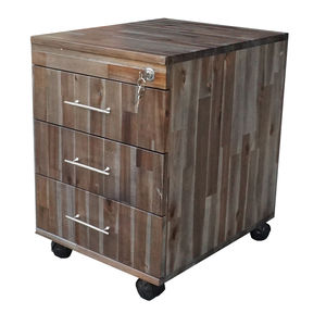 Commode en bois SFTCN009-3 tiroirs, armoire personnelle avec serrure - Product Image 3