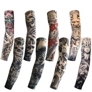 Venta al por mayor elástico poliéster Spandex protección UV manga del brazo verano resistente al sol compresión brazo mangas sublimación diseño - Product Image 4