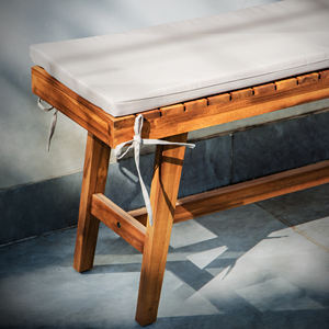 Banco de madera de acacia duradero para uso en exteriores Solución de asientos cómodos para parques públicos Escuelas o espacios de jardín - Product Image 6