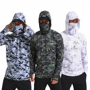 Camisas de Pesca para Hombre, Spandex/Algodón, UPF 50, Impermeables, Tallas Grandes, Secado Rápido, Ligeras, Manga Larga, con Capucha - Product Image 6