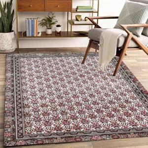 Turkish Design Printed Rug, Elegant Pattern Soft Area Rug, Farmhouse Decor,Chenille Rug - Product Image 1