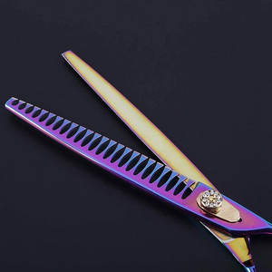 Ciseaux de toilettage pour animaux de compagnie de luxe OEM personnalisés de haute qualité, ciseaux à effiler de 8 pouces en acier inoxydable, qualité professionnelle - Product Image 5