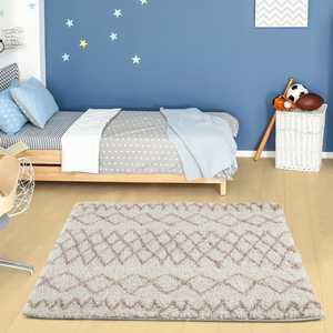 Alfombra Peluda Marroquí Color Beige Marfil, Modelo 930, 60x110 cm, Conjuntos Cómodos para Decoración del Hogar - Product Image 5