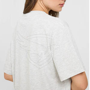 Venta caliente camiseta transpirable camiseta mujer cómoda ropa de calle precio al por mayor camiseta de gran tamaño - Product Image 4