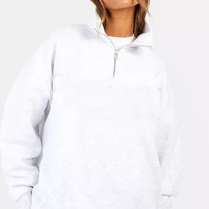 Vente en gros Sweat-shirt à col ras du cou deux pièces pour femmes Sweat-shirt à capuche unisexe surdimensionné avec logo personnalisé pour hommes et femmes - Product Image 2