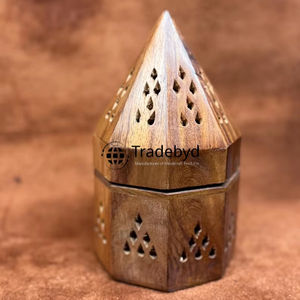Tradebyd Brûleur décoratif en bois Bakhoor Porte-encens arabe pour cadeaux de mariage et usage domestique - Product Image 1