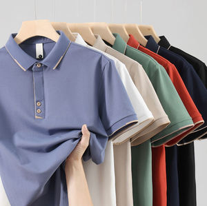 Camiseta Polo de verano de marca de diseño de lujo para hombre de varios estilos, camisetas de Golf de Color sólido con botones de manga corta, tela de calidad Premium - Product Image 2