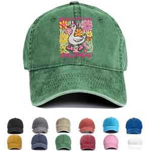 Casquette de baseball vintage à 6 panneaux en bois de rose et coton lavé, avec broderie florale, style sportif, ajustable, décontractée, pour le travail, unisexe, fabrication vietnamienne - Product Image 2