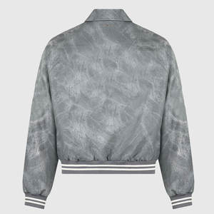 Chaqueta ligera de cuero con letras para temporada de invierno, chaqueta con letras de cuero de nuevo estilo hecha a medida para hombres - Product Image 6