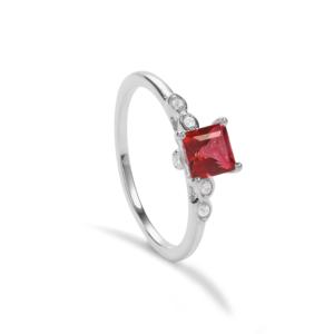 Sterling Silber Rhodium-Plattierter <span class=keywords><strong>Cruzeiro</strong></span> Topas-Ring mit Weißem Zirkon 0,90ct Natürlich Geschliffener Stein - Product Image 1