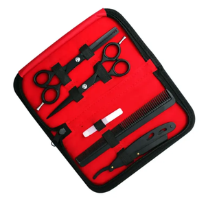 Ensemble de ciseaux de barbier professionnels en acier inoxydable durable, utilisation à domicile et en salon, kit de coupe de cheveux IMANS ENTERPRISES - Product Image 4