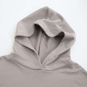 High Quality Hooded Casual Wear <b>Cropped</b> Women's Solid Color Long Sleeves Comfortable Breathable Eco-Friendly Quick Dry Fleece - Product Image 2