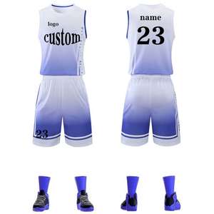 Dernier modèle Maillot de basket-ball personnalisé Maillots de basket-ball unis réversibles Ensemble uniforme pour hommes Vêtements de sport imprimés Logo personnalisé - Product Image 6