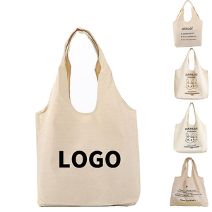 Premium High Quality Custom Printed Eco-Friendly Blank Shopping Bag <b>Plain</b> Recycled Organic Cotton <b>Canvas</b> Tote Bag with Logo - Product Image 1