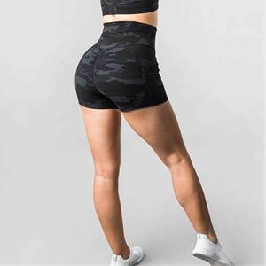 Pantalones cortos de gimnasio de Entrenamiento Personalizados sin costuras Scrunch Butt Lift Shorts Medias de cintura alta Yoga Booty para mujeres Booty Shorts sublimación - Product Image 6
