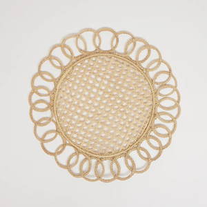 Napperon tissé en rotin écologique fait à la main tapis de Table en sangle de canne ronde pour décor de Table à manger de cuisine - Product Image 1