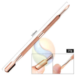 Empujador de Cutículas de Acero Inoxidable de Doble Extremo Premium, Herramienta de Belleza con Logotipo Personalizado, Empujador de Cutículas Profesional de Acero Inoxidable - Product Image 4